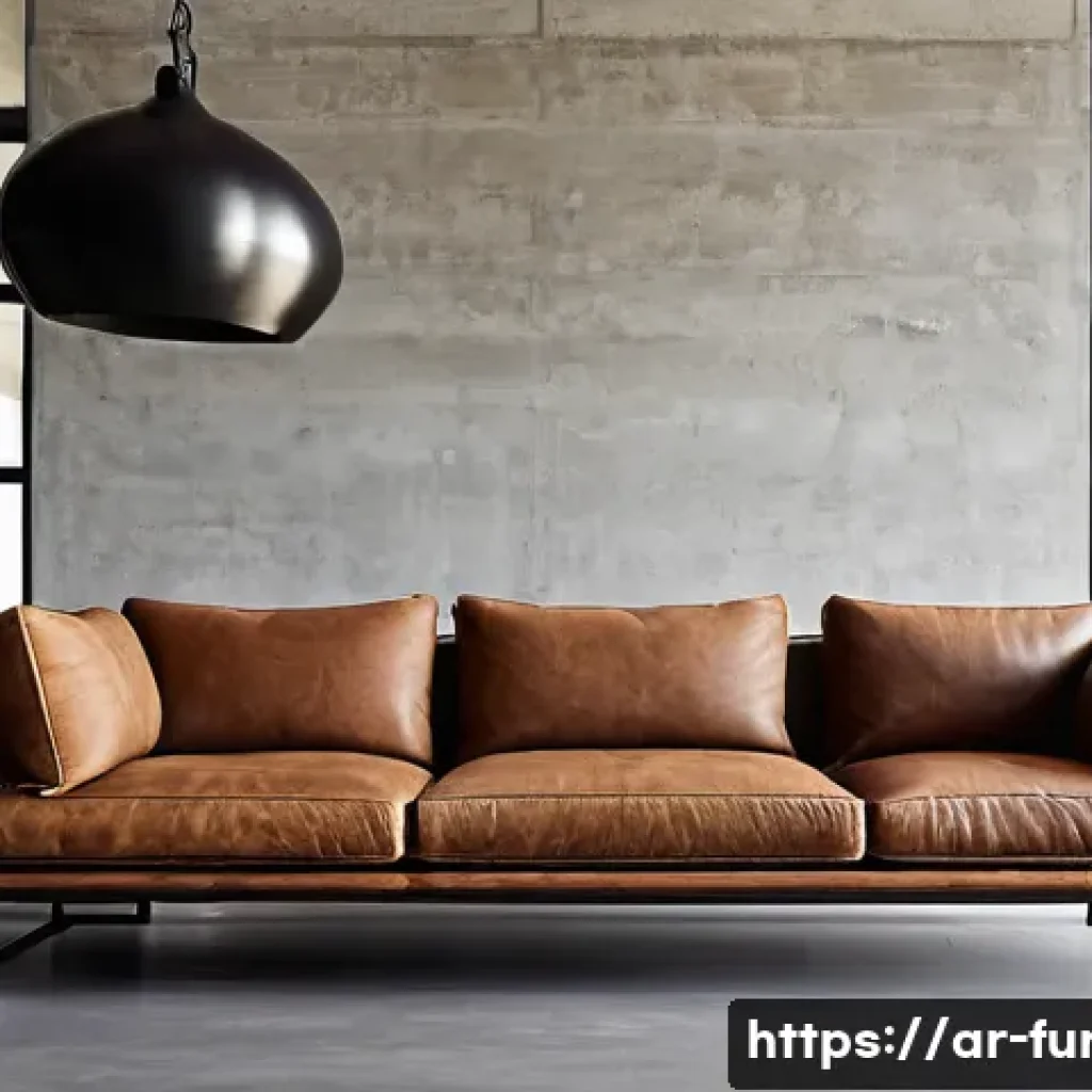 가구디자인과 금속공예 융합 사례 - **Prompt 1: Industrial Chic Living Room**
    An interior shot of a modern living room designed with...