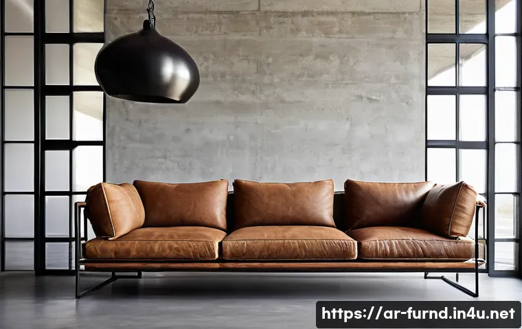가구디자인과 금속공예 융합 사례 - **Prompt 1: Industrial Chic Living Room**
    An interior shot of a modern living room designed with...